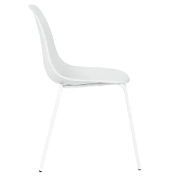 Lily White Dining Chair With Metal Legs Exquisite Gifts