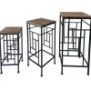 Wood Top Plant Stand With Metal Frame, Medium Fashion