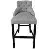 York Grey Upholstered Tufted Barstool Bargain Sale